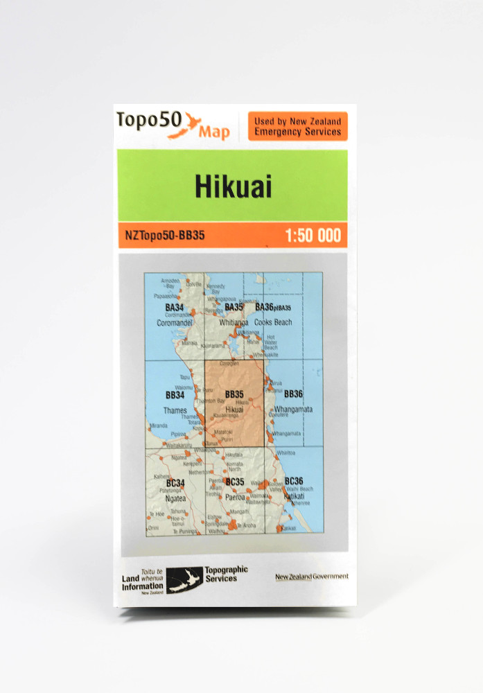 Land information NZ Topo 50-BB35 Hikuai